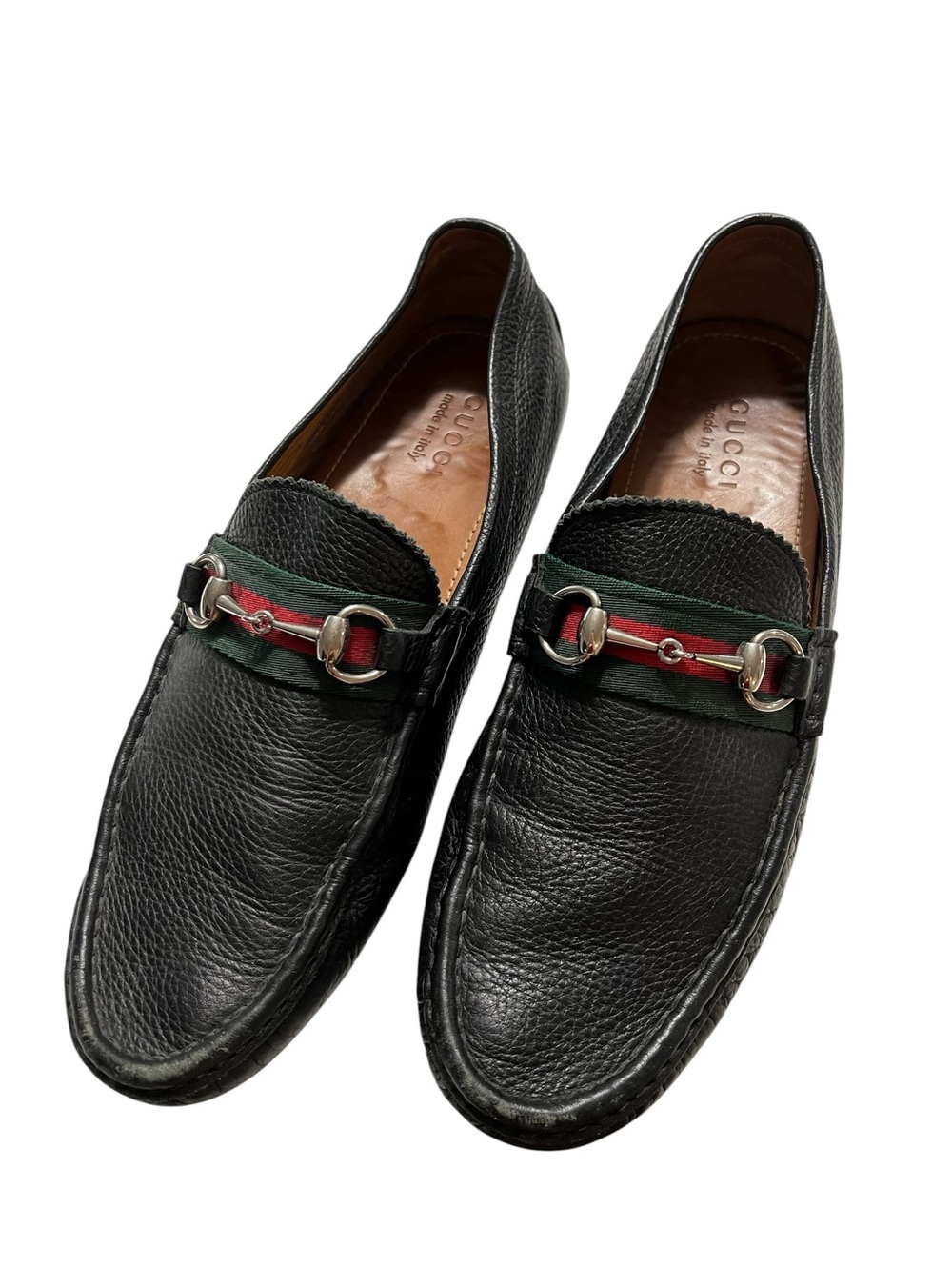 Men's Black Leather Gucci Slip-On Loafers - Picture 2 of 12